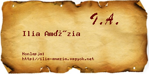 Ilia Amázia névjegykártya